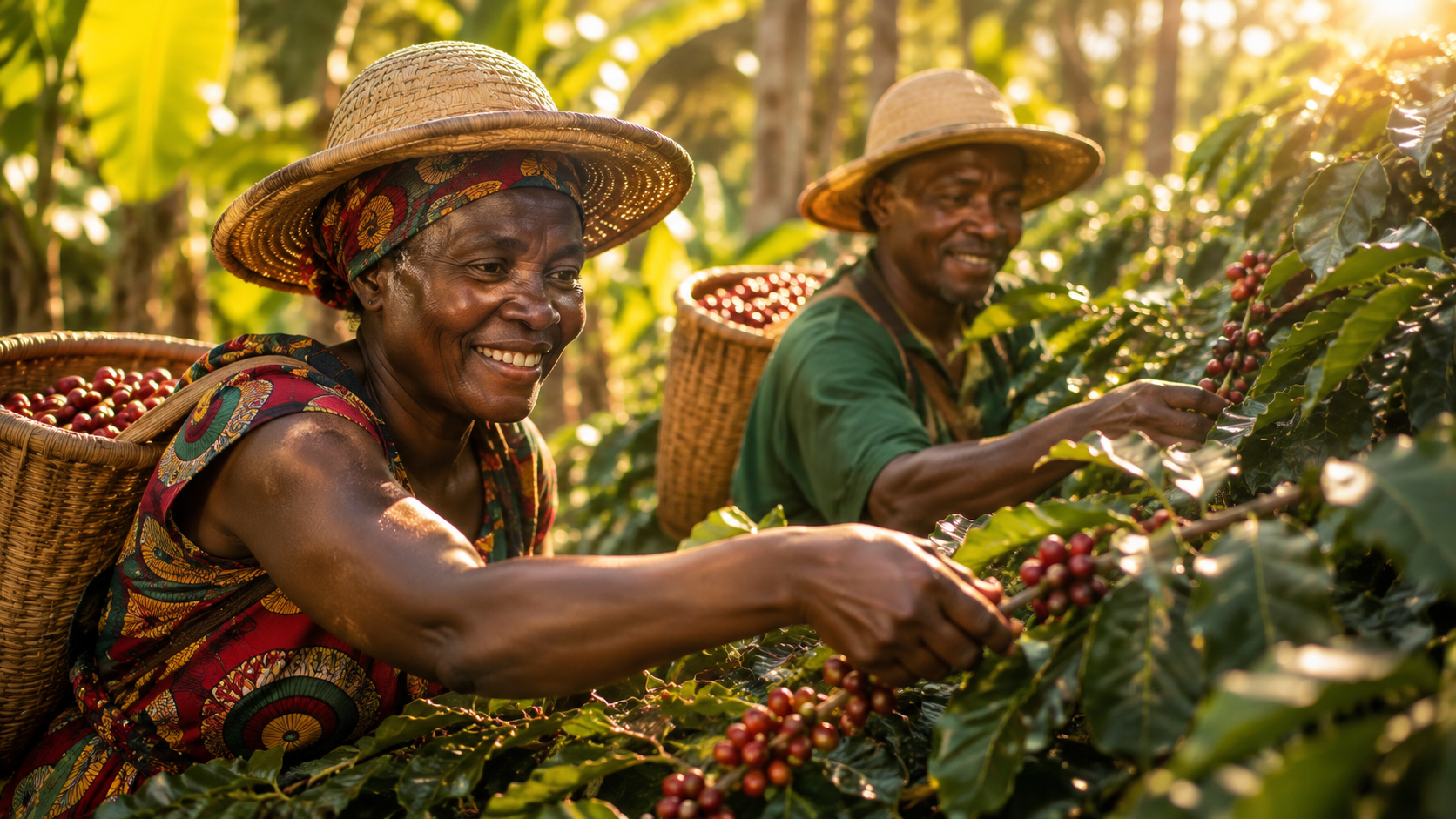 Tanzanian farmers working in the fields
