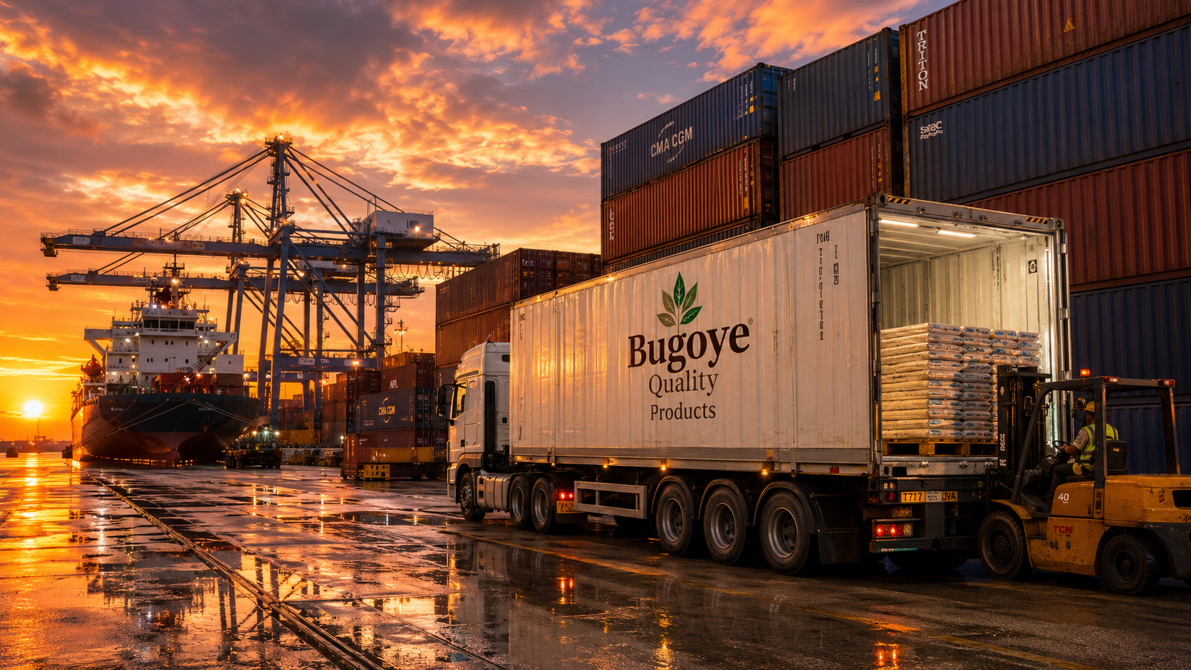 Global export logistics and cold-chain shipping operations